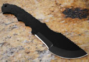 1095 High Carbon Steel Tracker Knife Blank Blade Hunting Skinning Skinner 1095HC Black Powder Coated