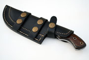 1095 Black Powder Coated Steel Tracker Knife Black & Brown Micarta Hunting Skinning Custom Knives with Leather Sheath