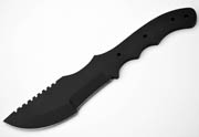 EXTRA LARGE - Black 1095 Carbon Steel Tracker Blank Blade Knives Knife Blanks